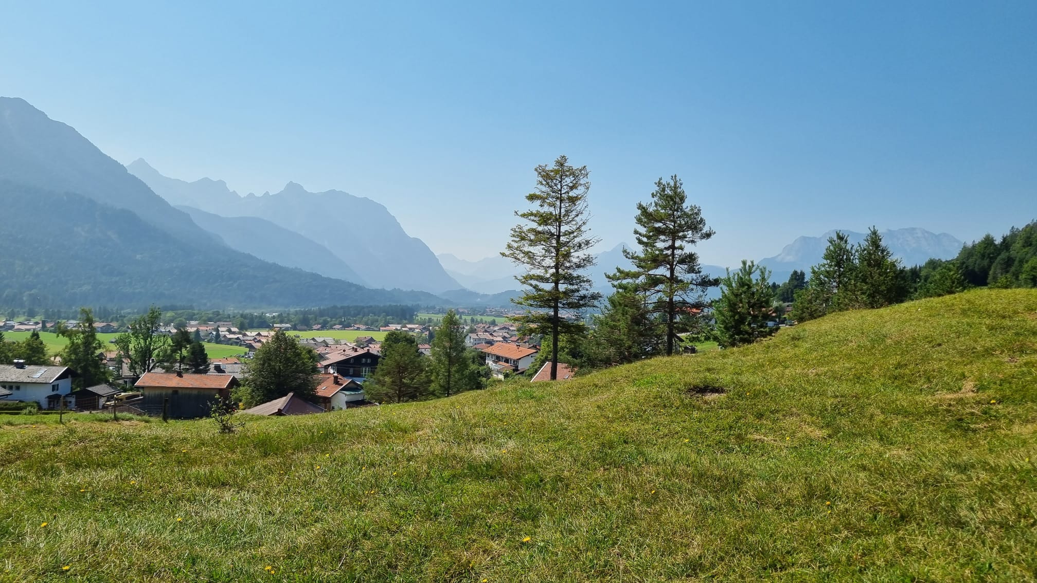 Aussicht Bergpanorama_Ferienwohnung Weitblick Wallgau